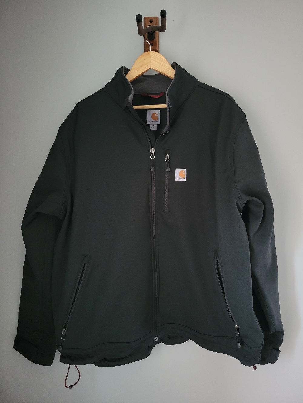 Carhartt Crowley Softshell Jacket Size 2XL XXL Black Rain Defender Coat Full Zip